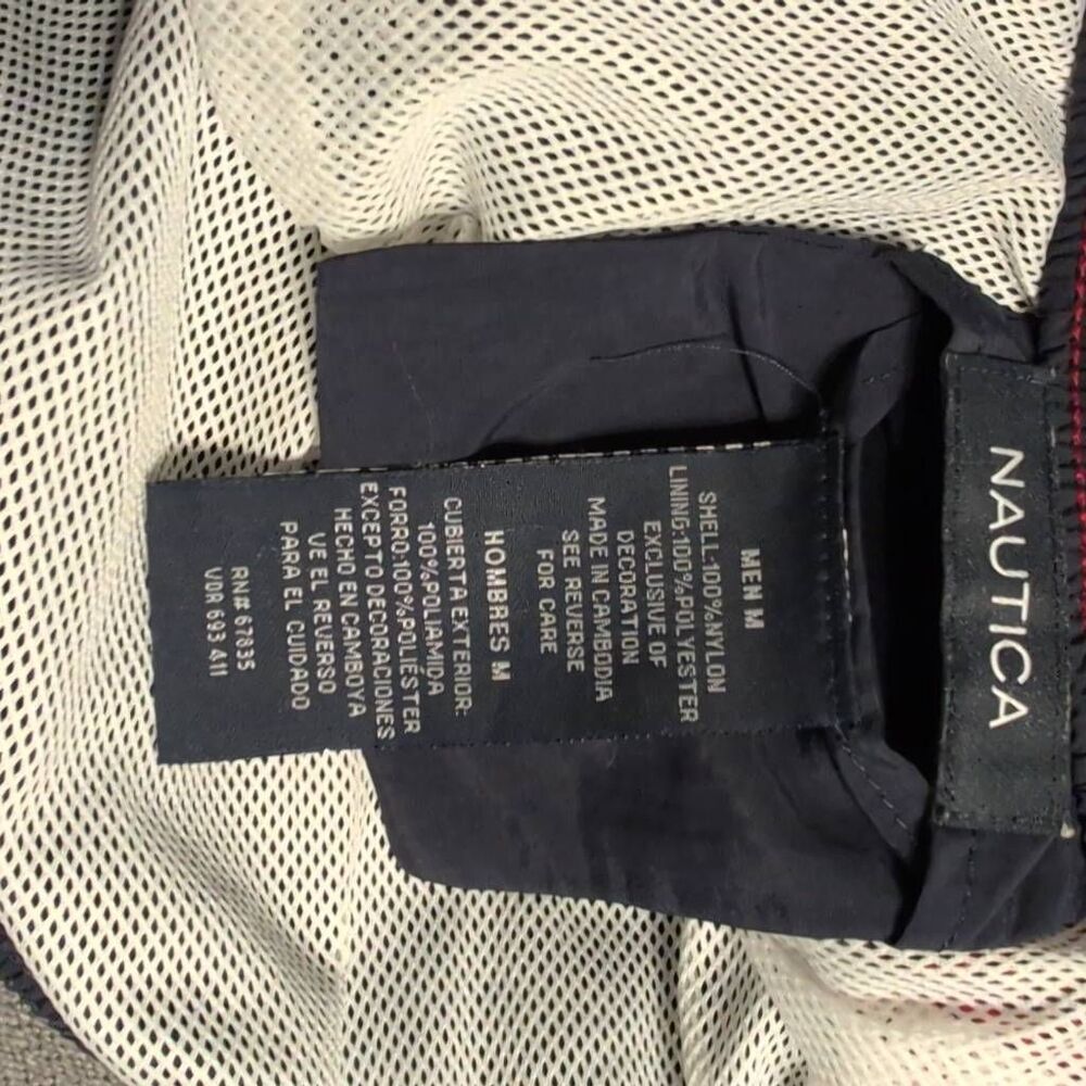 Vintage Nautica Mens M Color Block Swim Trunks Mesh Lined - Picture 3 of 3